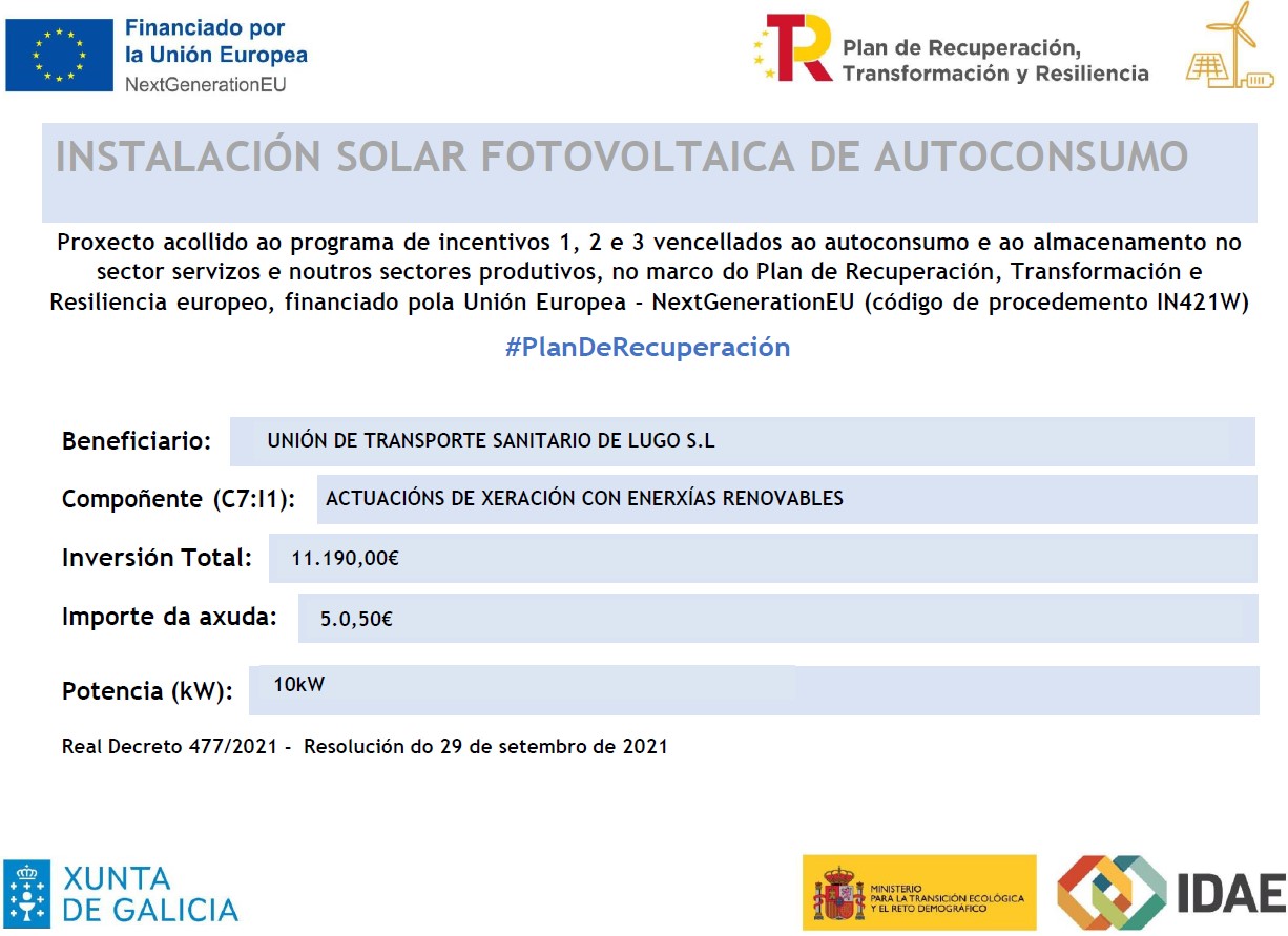 Instalación solar fotovoltaica de autoconsumo